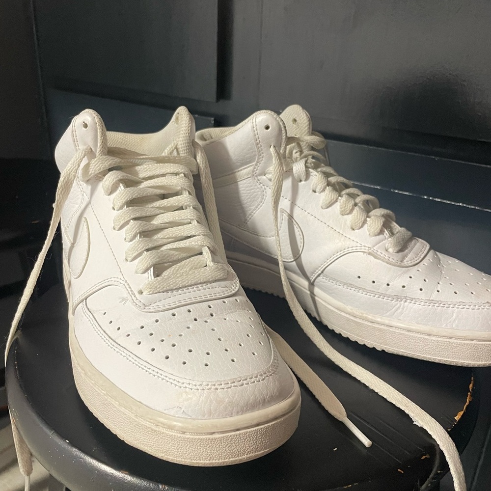 Nike hightop white air forces
